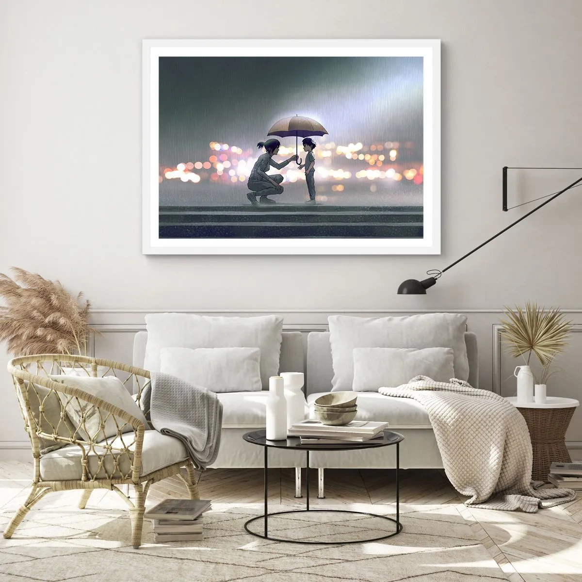 Poster in white frmae - And Everything Is All Right - 50x40 cm