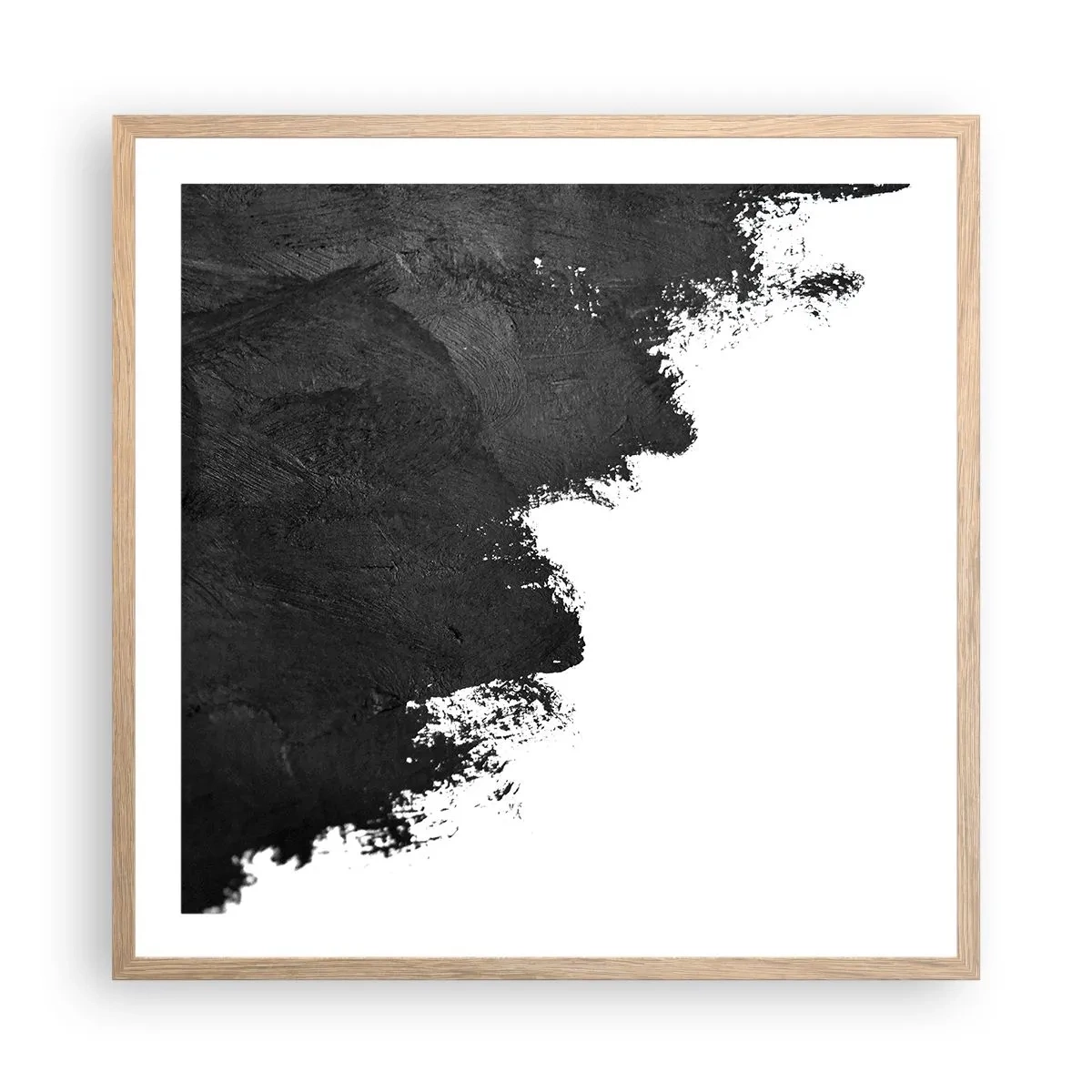 Poster in light oak frame - Elements: Earth - 60x60 cm