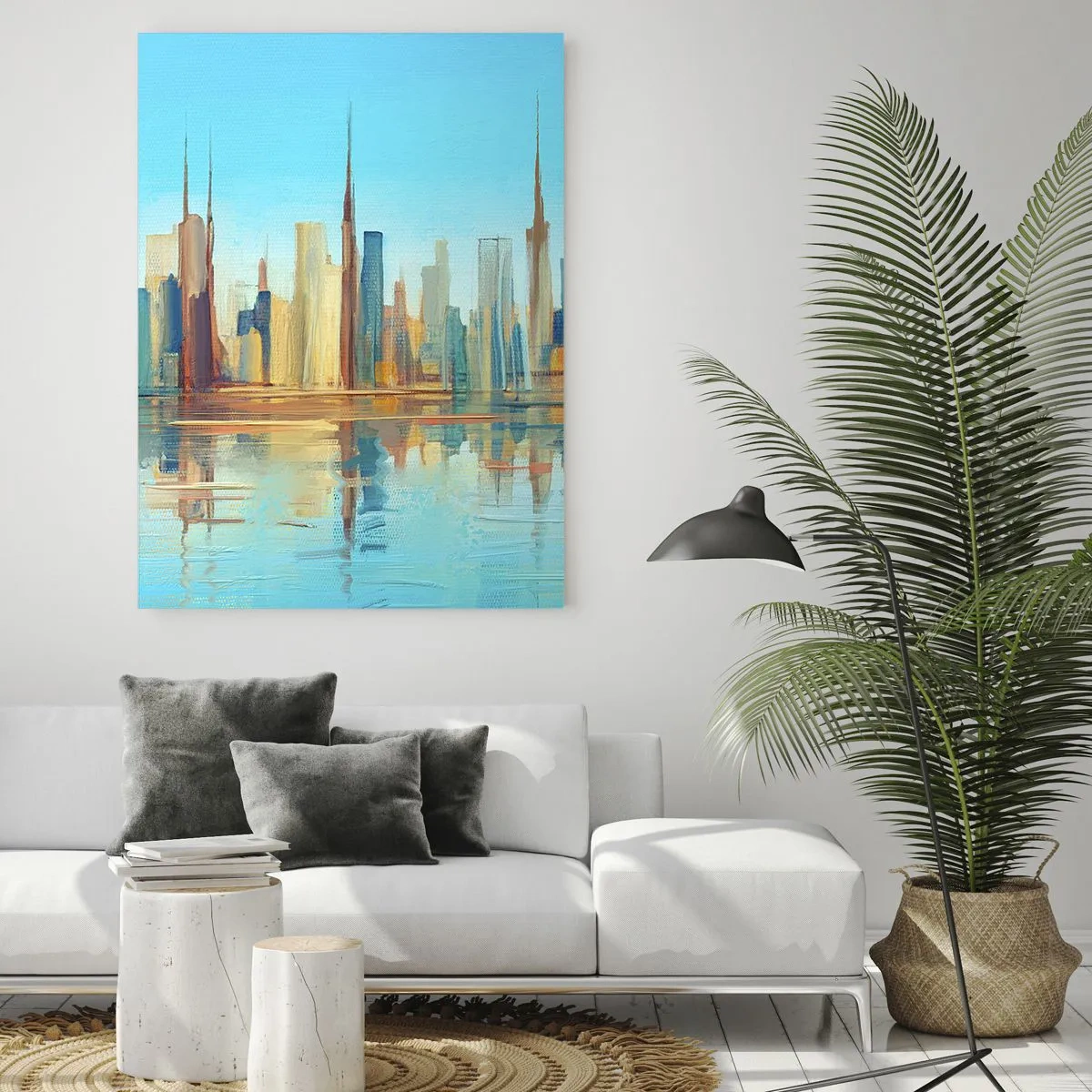 Glass picture - Sunny Metropolis - 80x120 cm