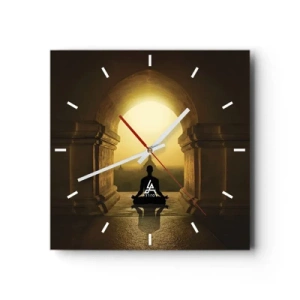 Wall clock - Clock on glass - Full Harmony - 30x30 cm