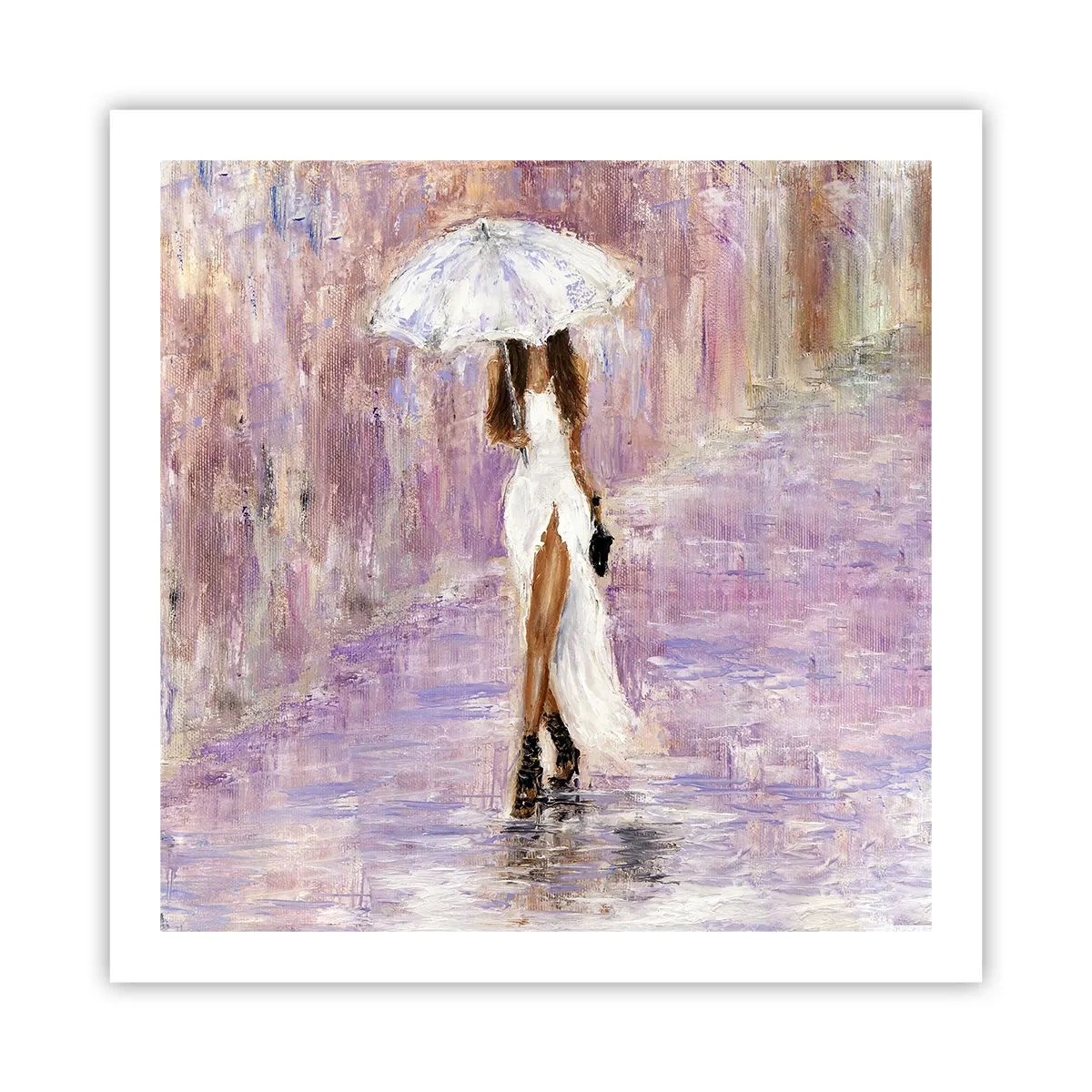 Poster - In Liliac Rain - 60x60 cm