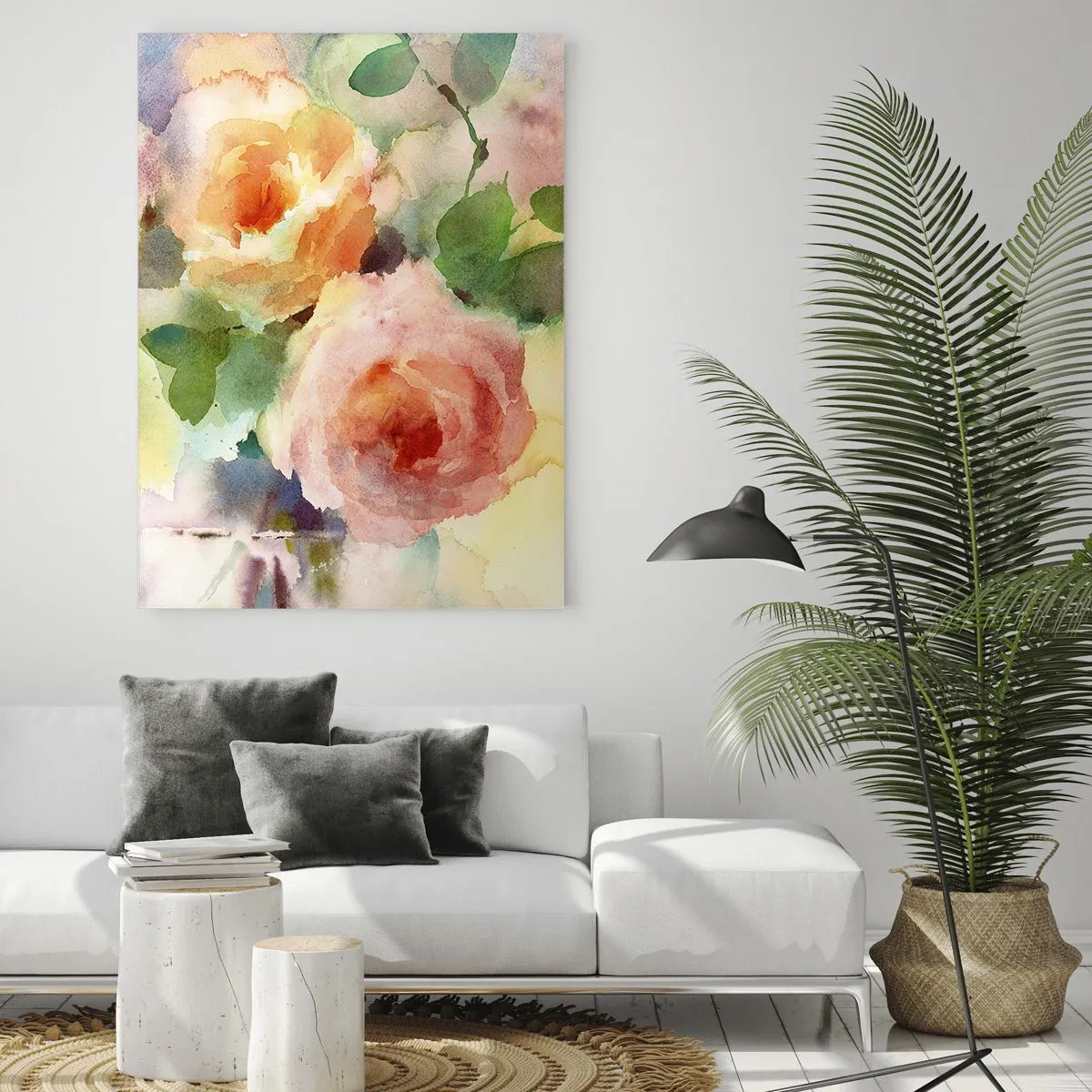 Glass picture - Delicate Like Watercolour - 50x70 cm
