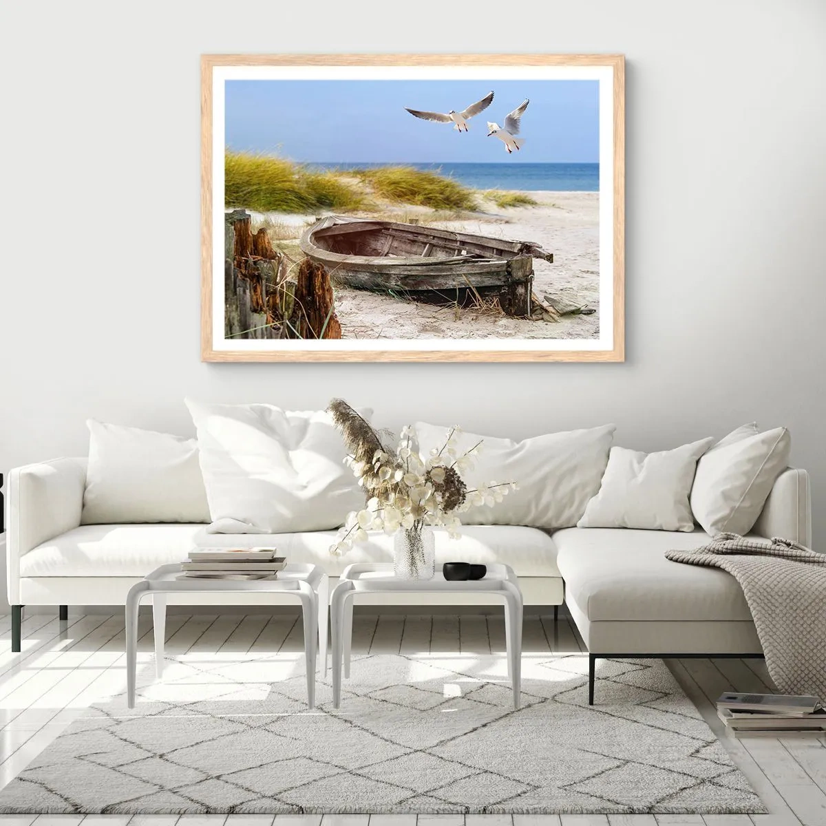 Poster in light oak frame - Bathed in the Sun - 100x70 cm