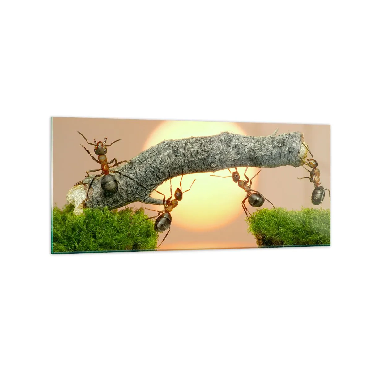 Glass picture - Joyful, Mutual Work - 120x50 cm