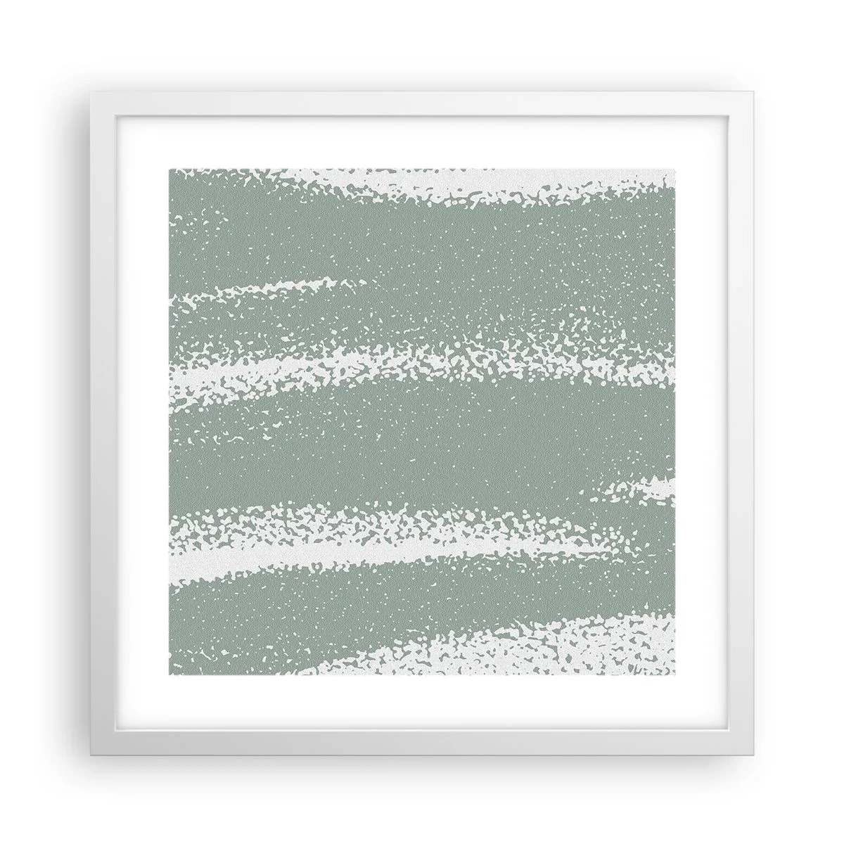 Poster in white frmae - Abstrcat in Winter Climate - 40x40 cm