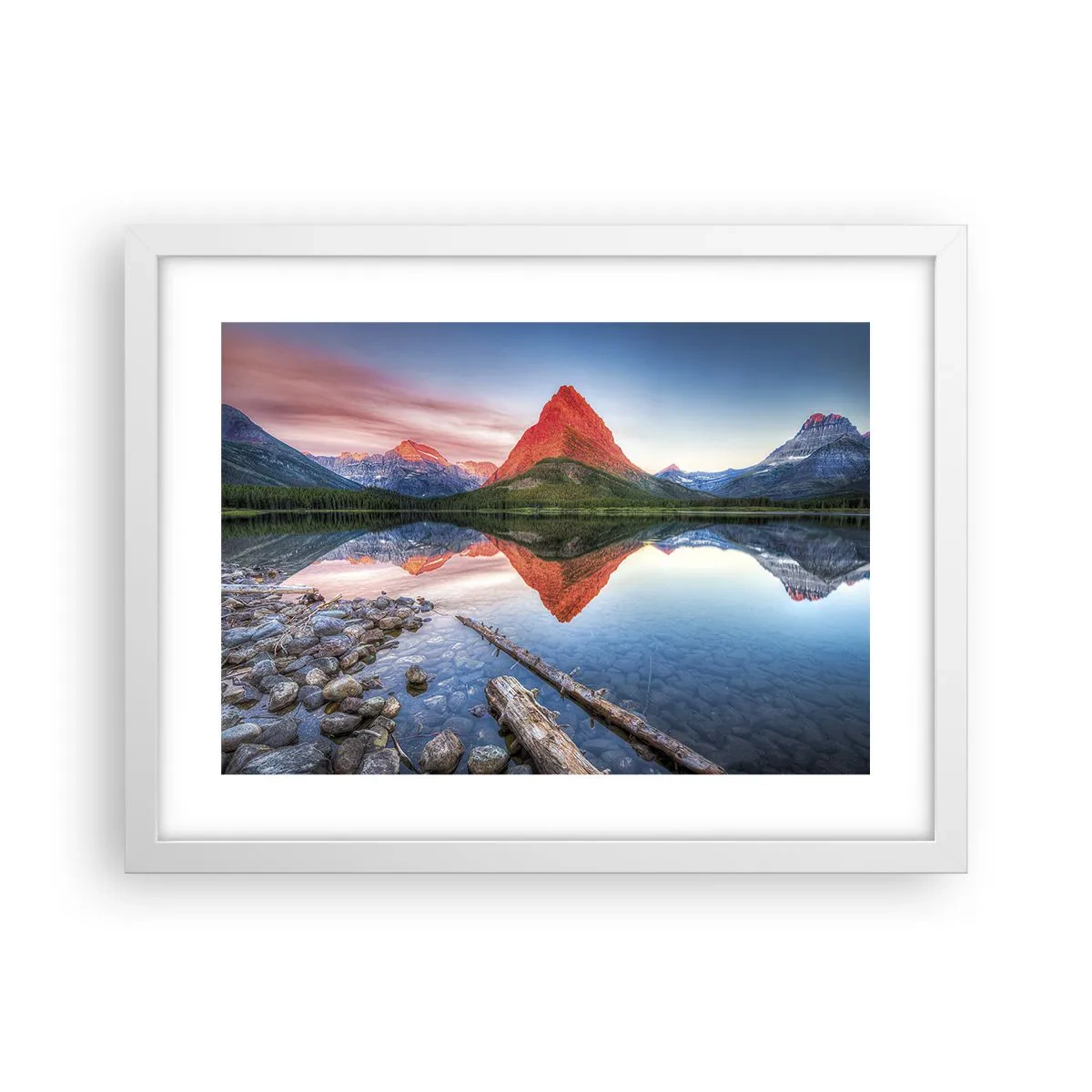 Poster in white frmae - Heat and Cold - 40x30 cm