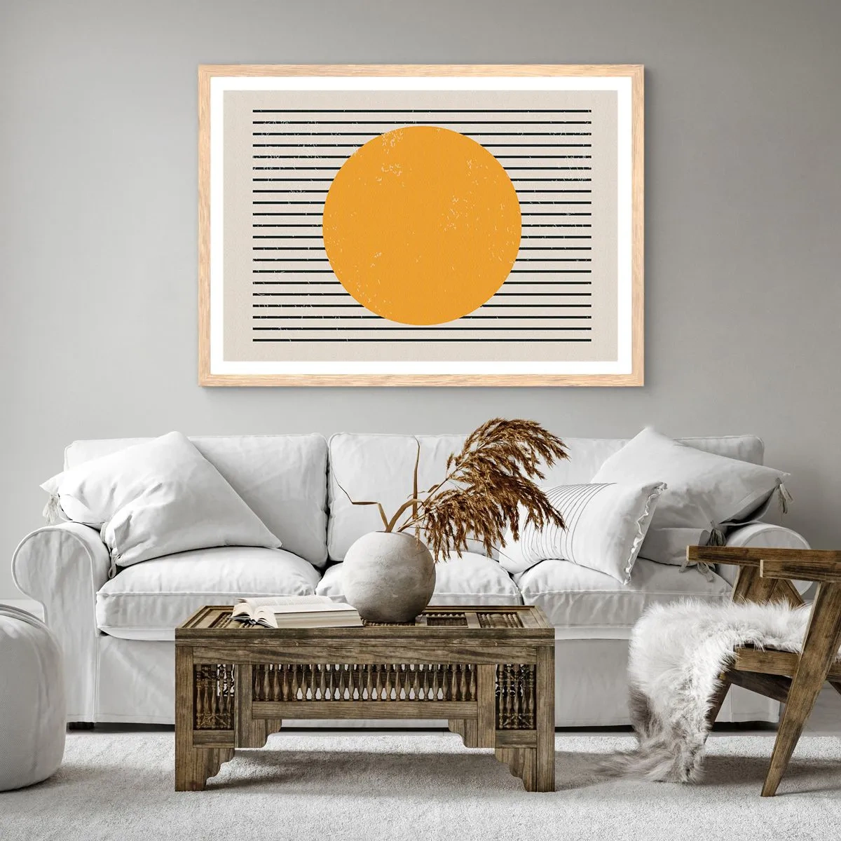 Poster in light oak frame - Power of Simplicity - 50x40 cm