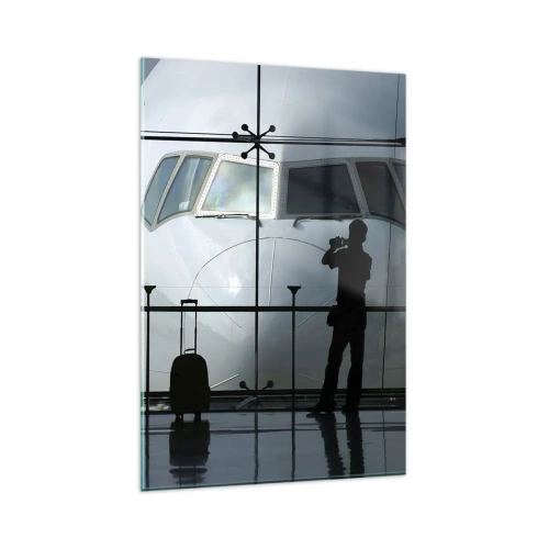 Glass picture - Via a Vis at the Aiport - 80x120 cm