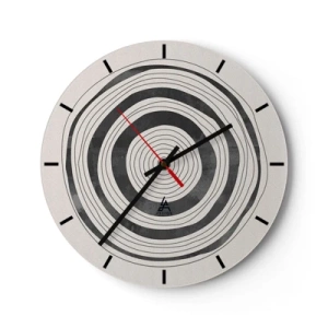 Wall clock - Clock on glass - Important What's in Between - 40x40 cm