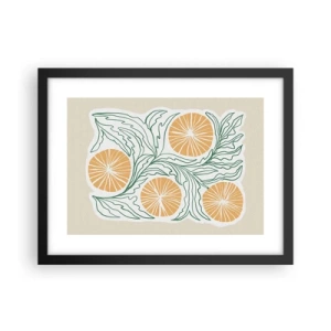 Poster in black frame - Ethnic with an Abstract Note - 40x30 cm