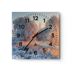 Wall clock - Clock on glass - Everything Shines in Sunny Crystal - 30x30 cm