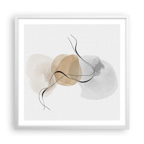 Poster in white frmae - Air Beads - 60x60 cm