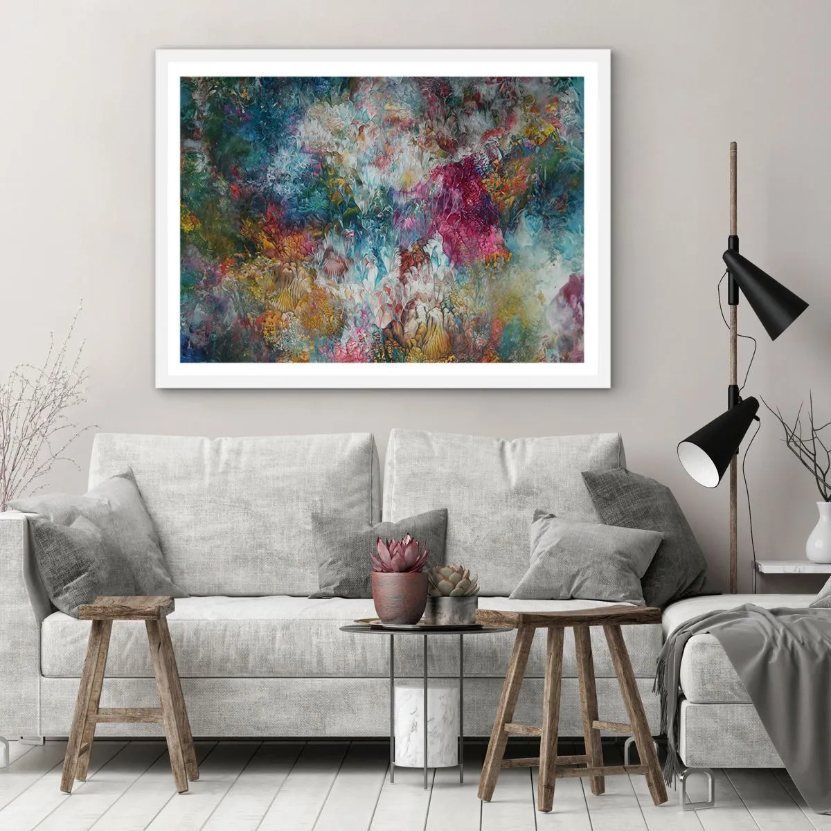 Poster in white frmae - In Full Bloom - 50x40 cm