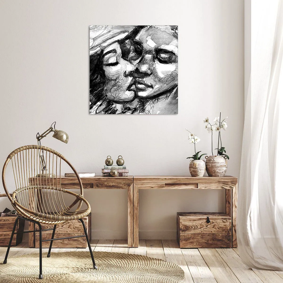 Canvas picture - Tender Moment - 50x50 cm