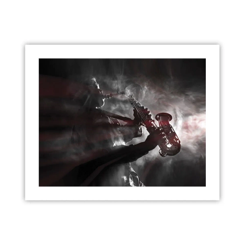 Poster - Lost in the Fog of Jazz - 50x40 cm