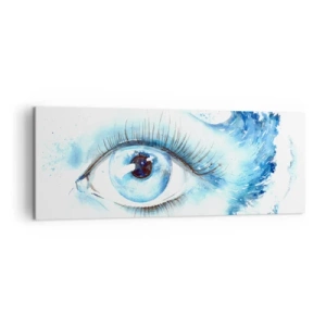 Canvas picture - Immerse in those Blue Eyes - 140x50 cm