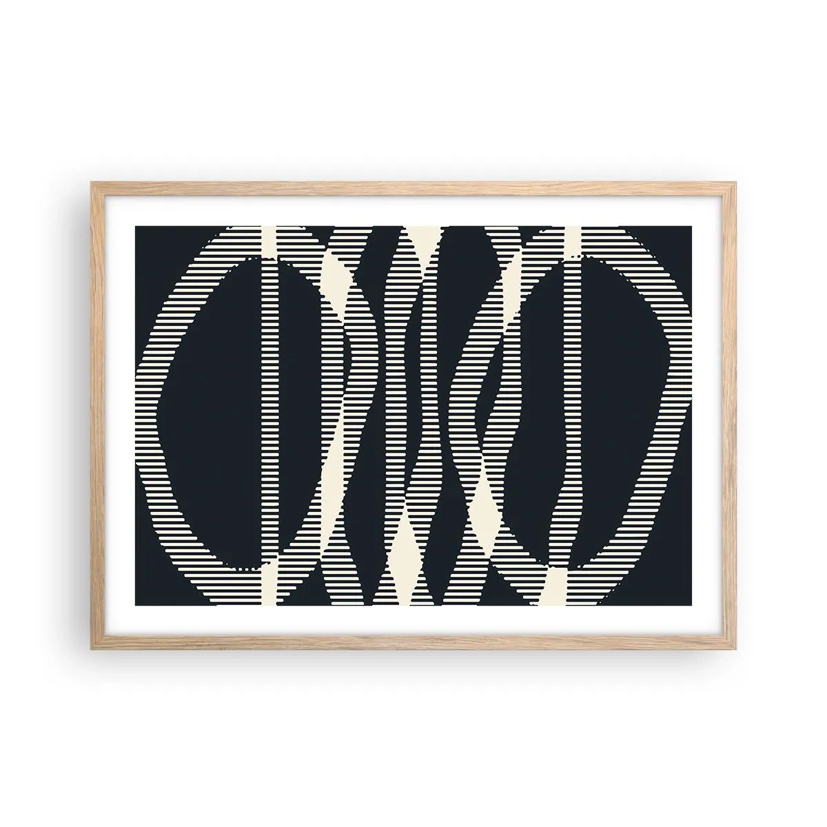 Poster in light oak frame - Attempt at Breaking Darkness - 70x50 cm