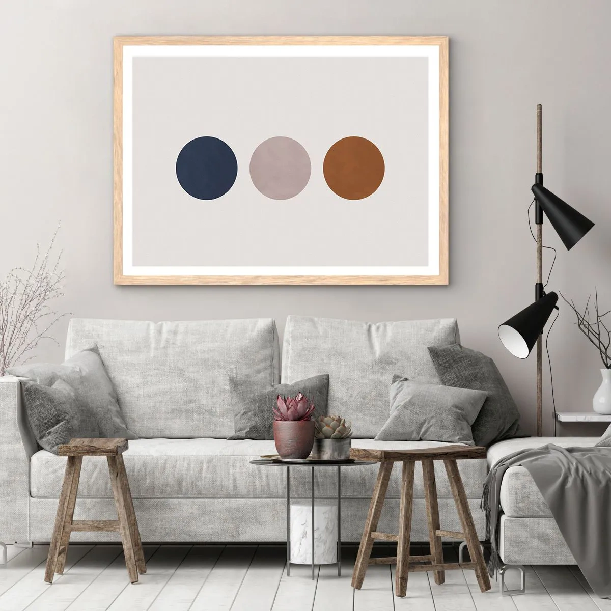 Poster in light oak frame - Symbol of Perfection - 70x50 cm