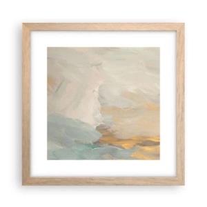 Poster in light oak frame - Abstract: Land of Gentleness - 30x30 cm