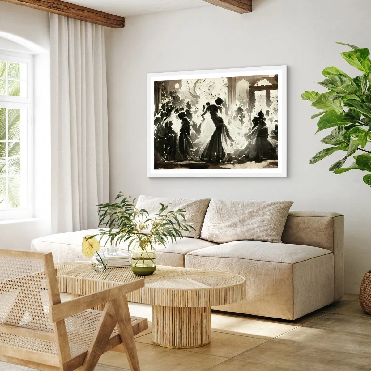 Poster in white frmae - Big Masquerade - 50x40 cm