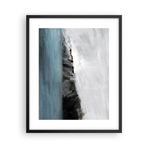 Poster in black frame - Water-Earth: Clash of Elements - 40x50 cm