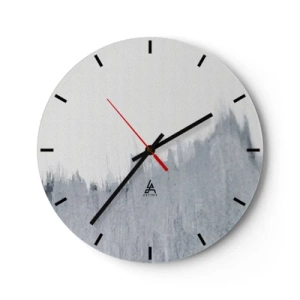 Wall clock - Clock on glass - Mysterious Writing - 40x40 cm