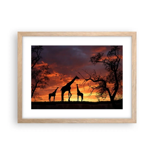 Poster in light oak frame - Small Dinner among Close Ones - 40x30 cm
