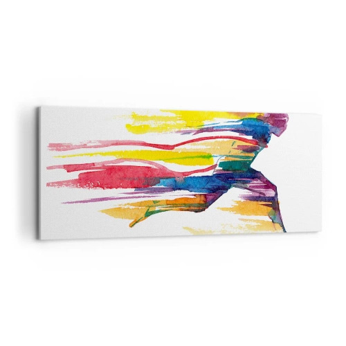 Canvas picture - Run across Rainbow - 100x40 cm