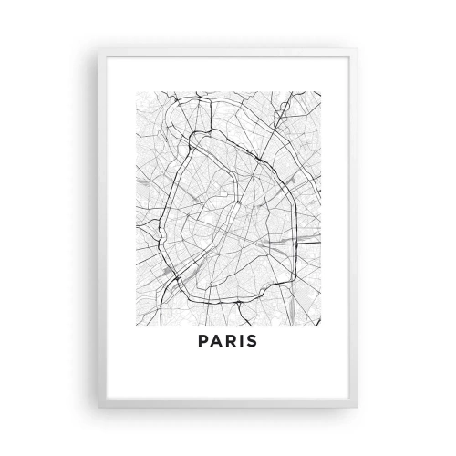Poster in white frmae - Flower of Paris - 50x70 cm