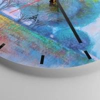 Clock face with lines