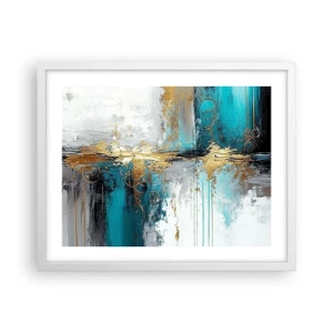Poster in white frmae - Everything Flows - 50x40 cm