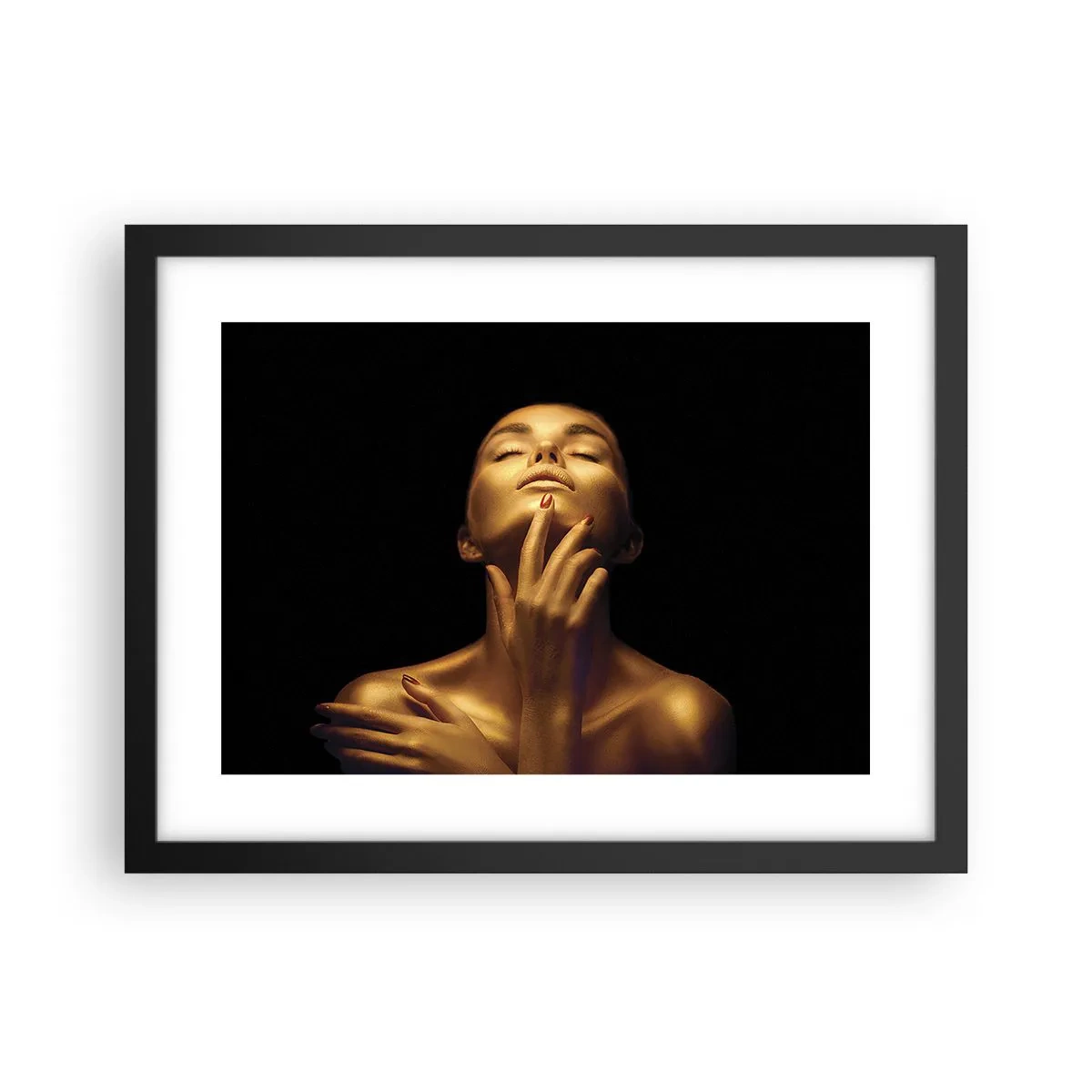 Poster in black frame - Like Golden Silk - 40x30 cm