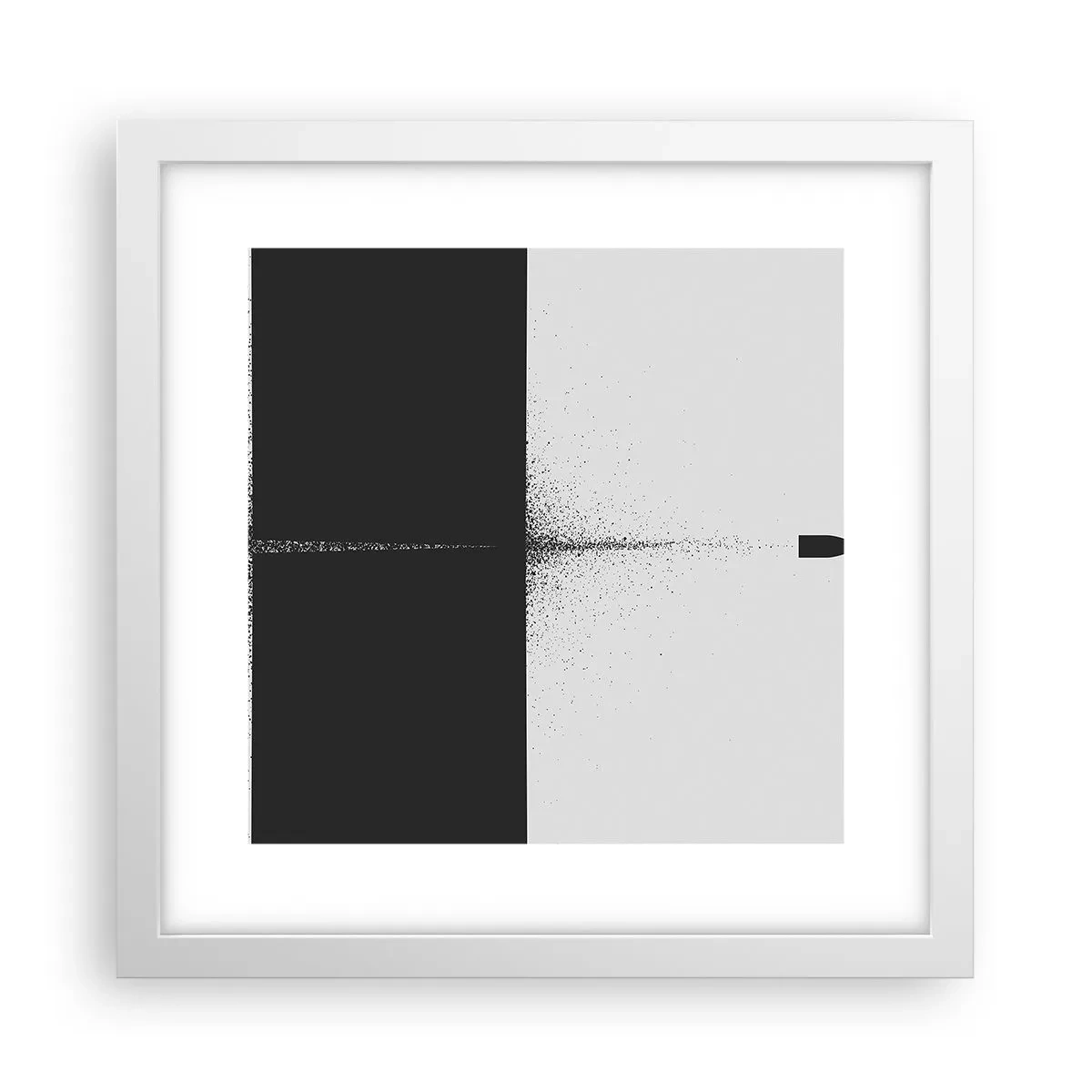 Poster in white frmae - Straight to the Point - 30x30 cm