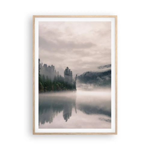 Poster in light oak frame - Musing in the Fog - 70x100 cm