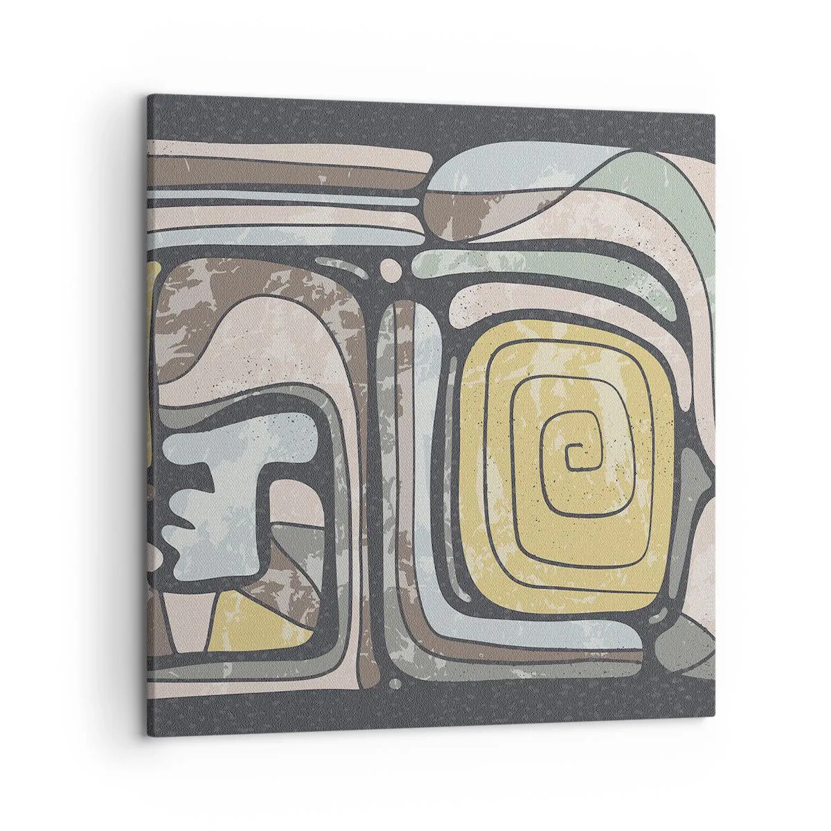 Canvas picture - Abstract in Precolumbian Style  - 50x50 cm
