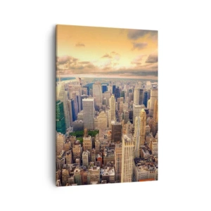 Canvas picture - Metropolis in Gold - 50x70 cm