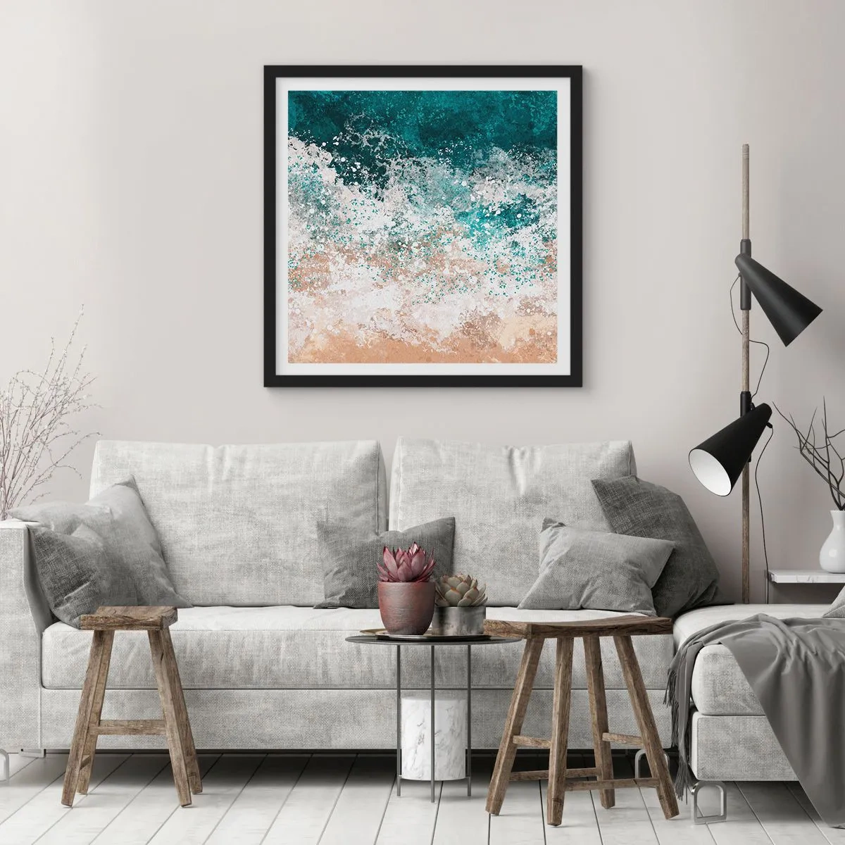 Poster in black frame - Sea Tales - 50x50 cm
