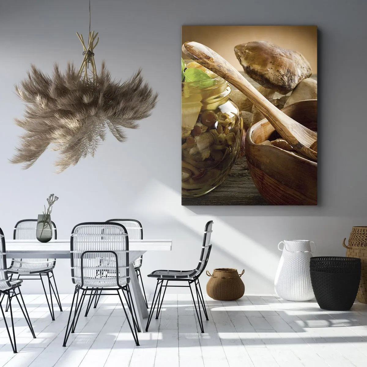 Canvas picture - Boletus Fresh or Salted: Flavour of Autumn - 50x70 cm