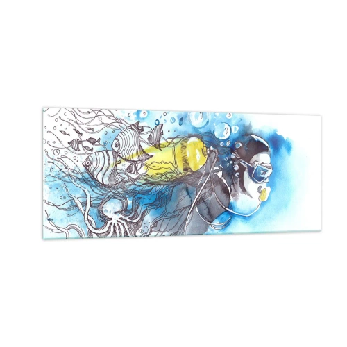 Glass picture - Big Blue - 100x40 cm
