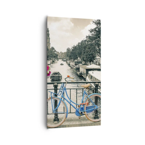 Canvas picture - Colour of a Street in Amsterdam - 65x120 cm