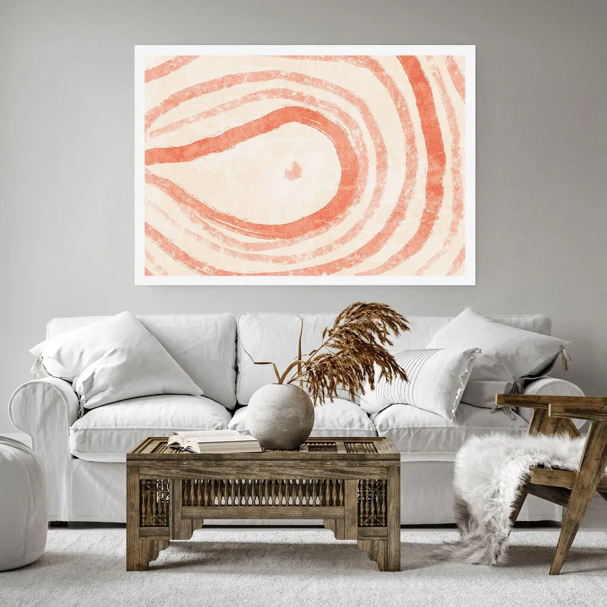 Poster - Coral Circles - Composition - 50x40 cm