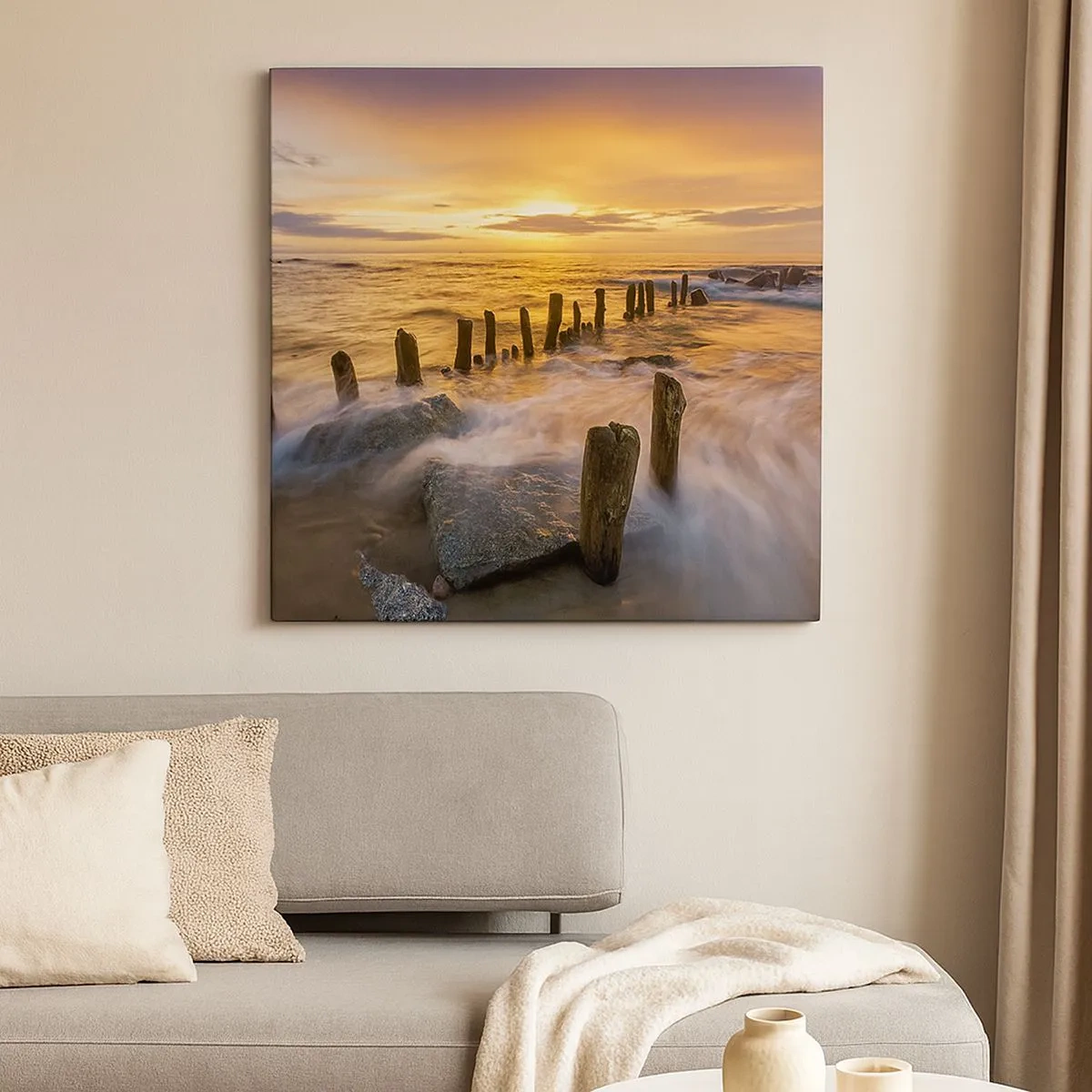 Canvas picture - Raw Beauty of the Baltic Sea - 30x30 cm