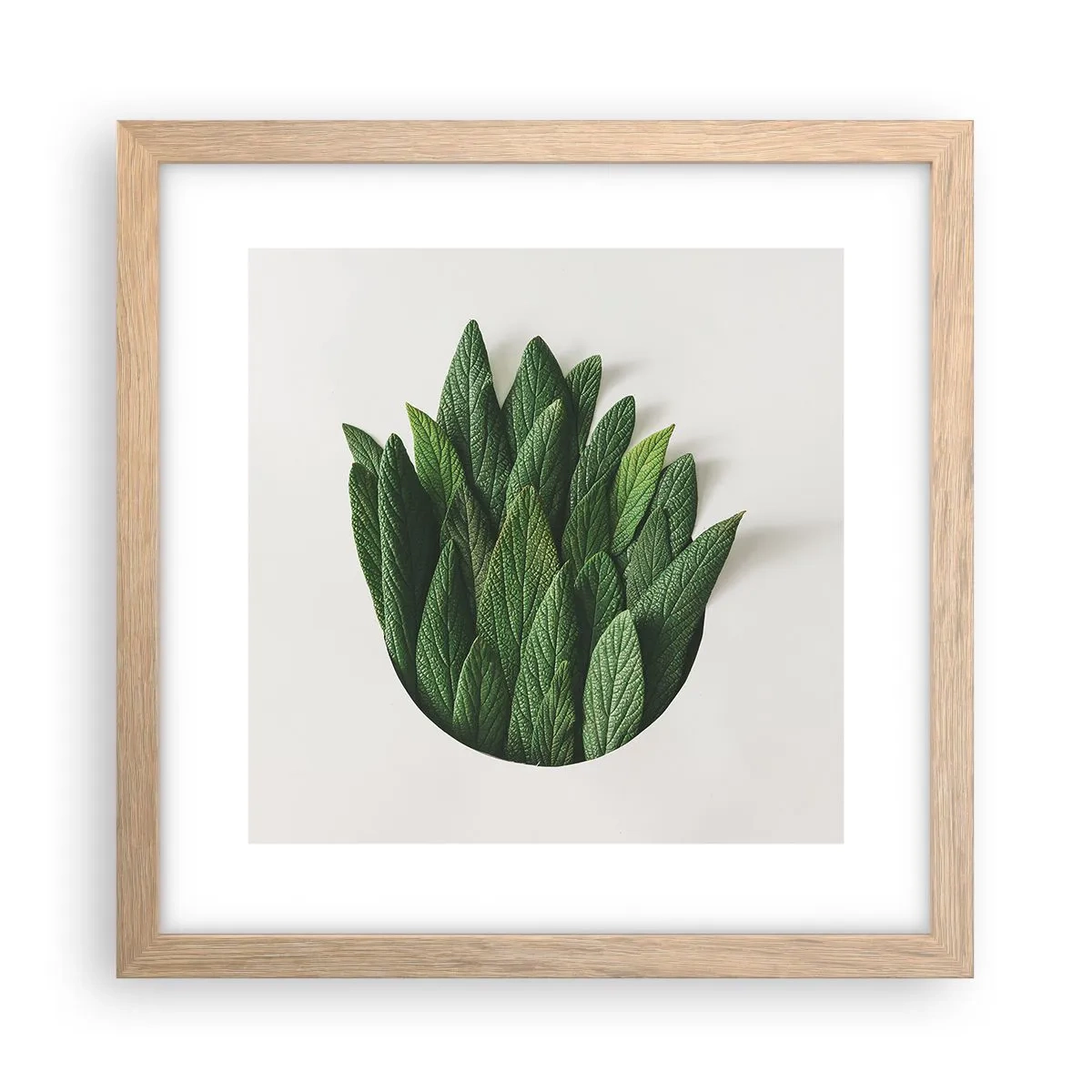 Poster in light oak frame - Untamed Curiosity - 30x30 cm