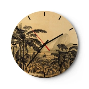 Wall clock - Clock on glass - In Colonial Character - 40x40 cm