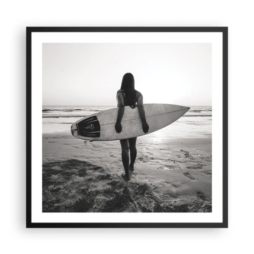 Poster in black frame - Daughter of Sea Wave - 60x60 cm
