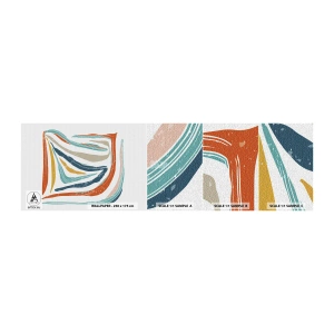 Photo Wallpaper Sample Standard Eco - Abstract with a Friendly Smile - Boho, Piece, Modern - 100x30 cm