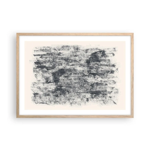 Poster in light oak frame - Foggy Composition - 70x50 cm