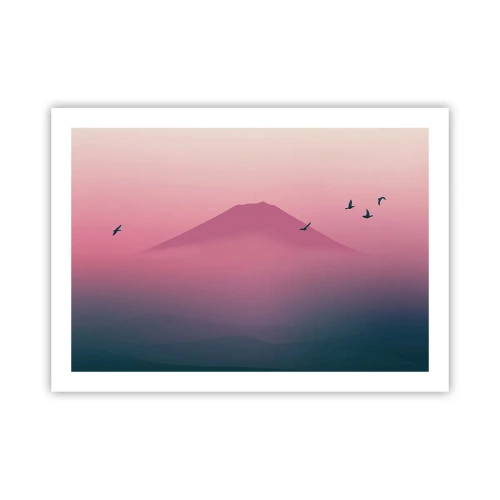 Poster - Wanderers above Clouds - 70x50 cm