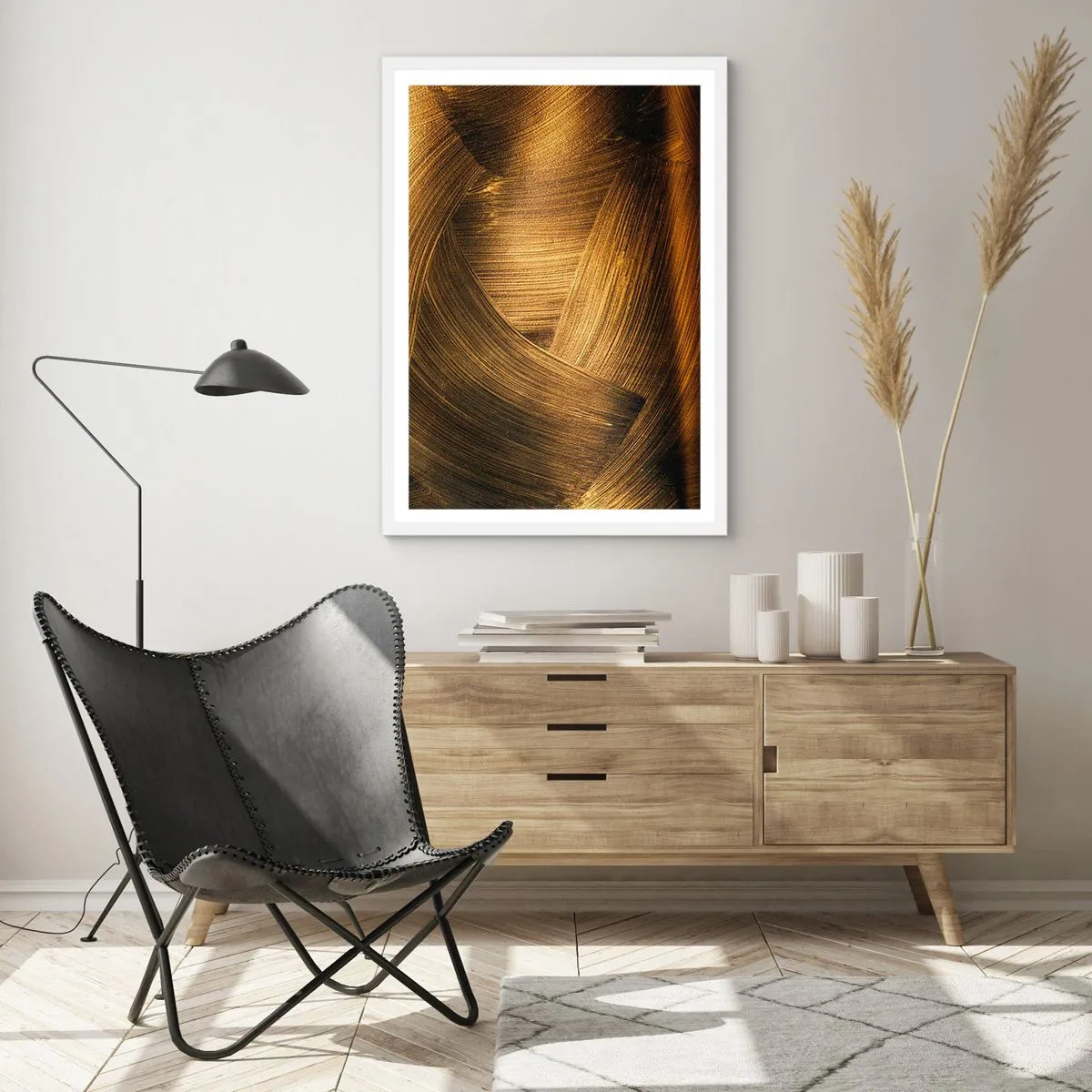 Poster in white frmae - In a Golden Labirynth - 40x50 cm