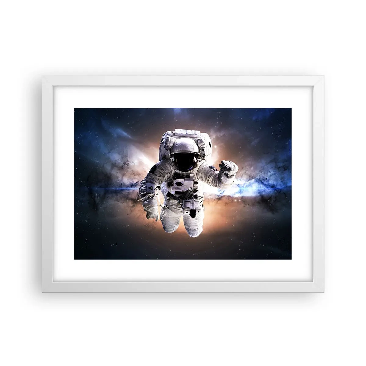 Poster in white frmae - Greetings from Space - 40x30 cm